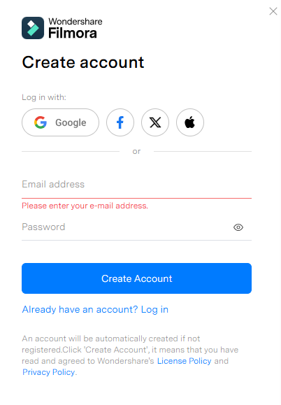create wsid via filmora.wondershare.com