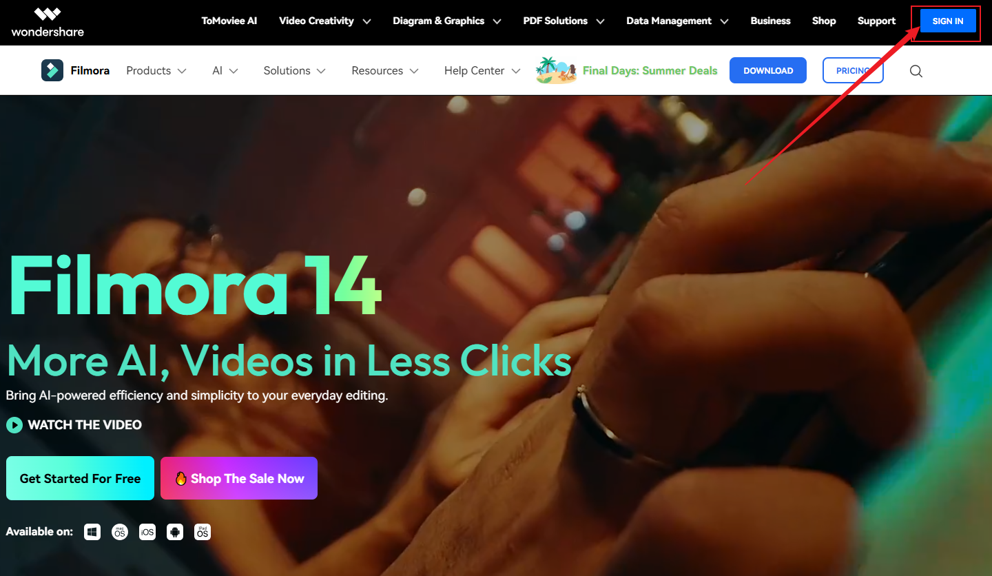 create wsid via filmora.wondershare.com